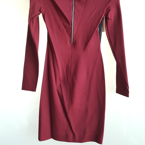 Wilfred Royan patent leather bodycon dress MAROON - Picture 3 of 5